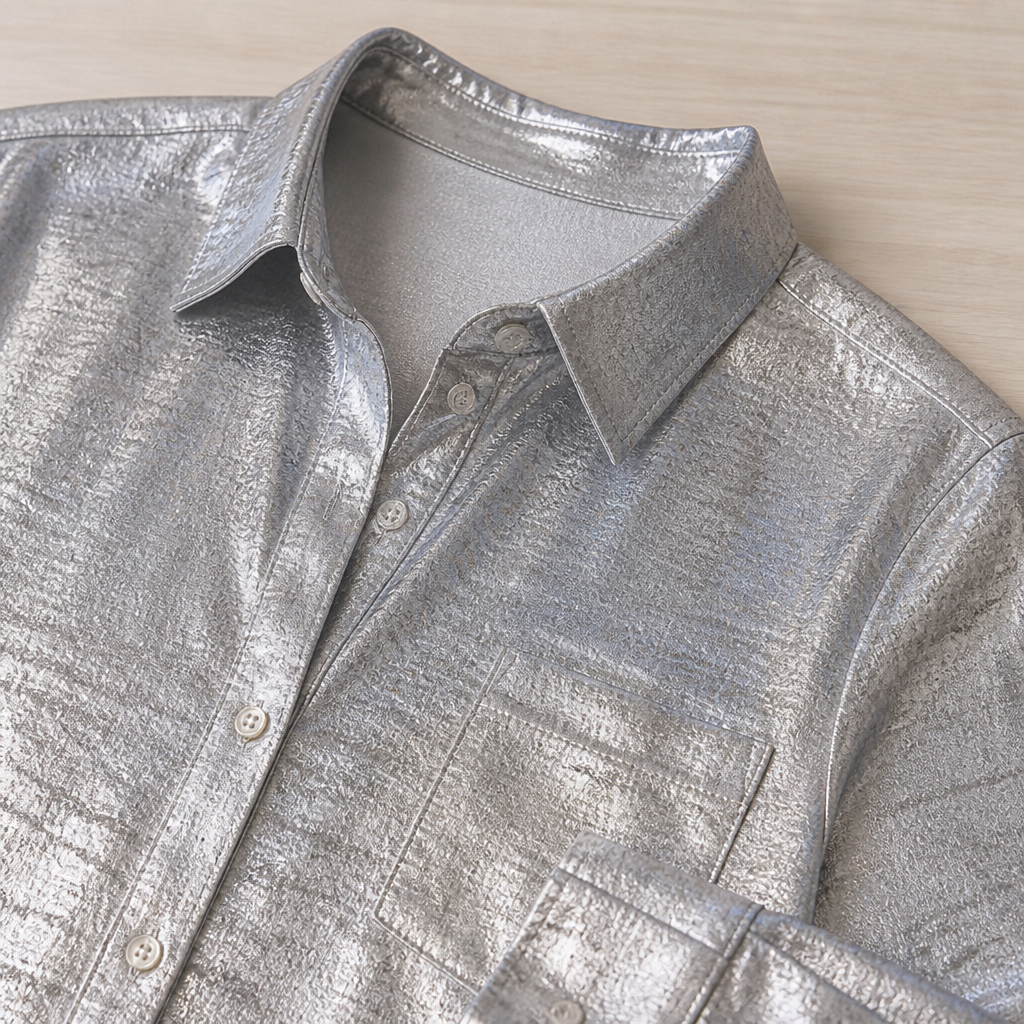 SilkenAura Mercerized Lapel Shirt — Glow with Effortless Elegance and All-Day Confidence - Esilora