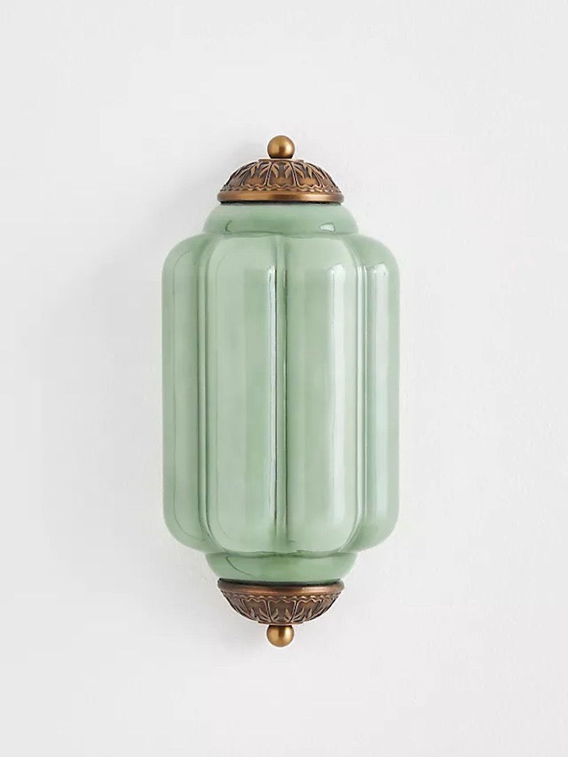 Vintage Milk Glass Flush Eloise Wall Sconce for Bedside Hallway | Esilora