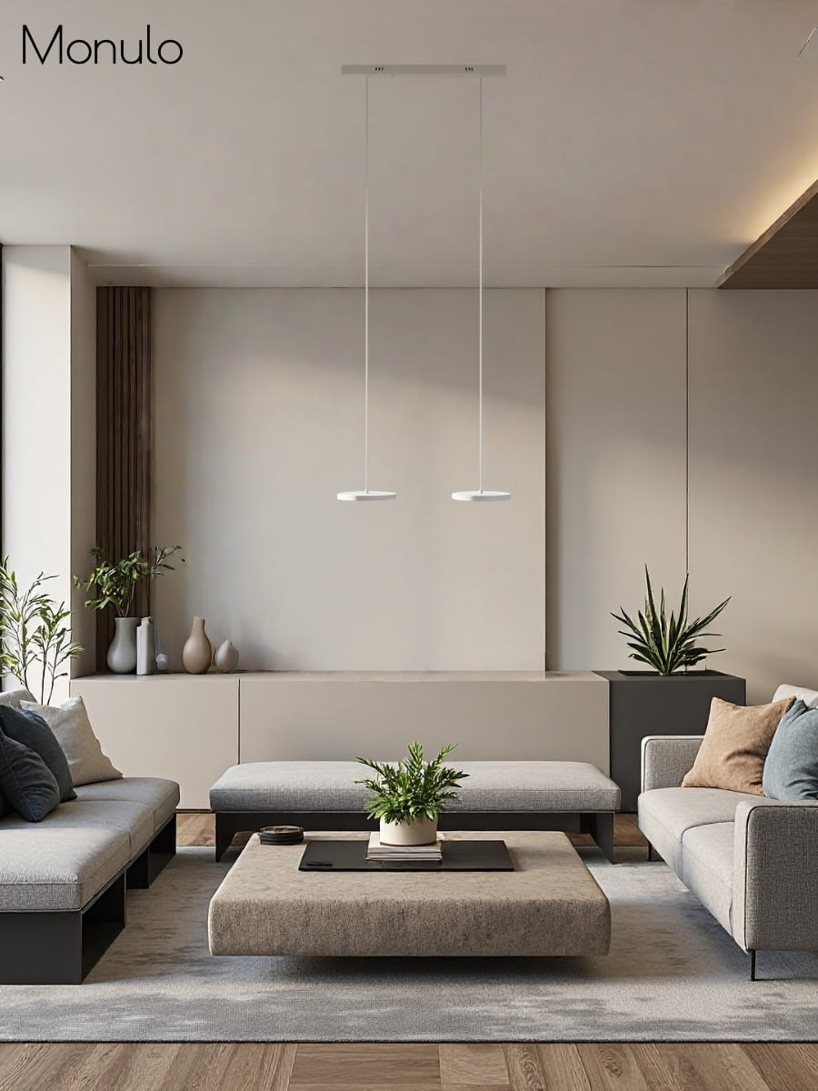 Minimalistische Mehrkopf-Pendelleuchte – Rundes Design für Küche | Esilora