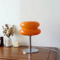 Retro Glass Table Lamp — Double-Walled Ring Motif