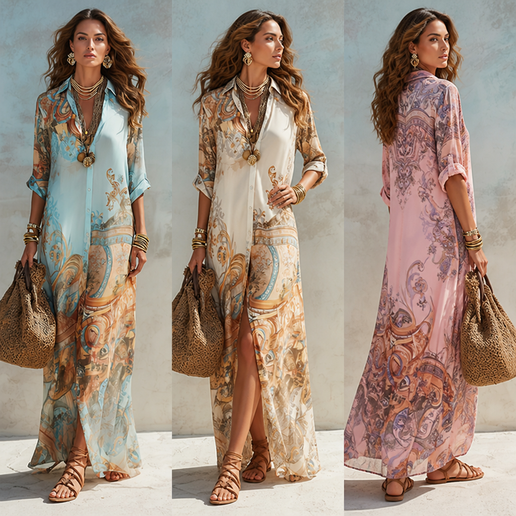 Solarece Maxi Dress — Feel Unstoppable in Featherlight Summer Elegance - Esilora