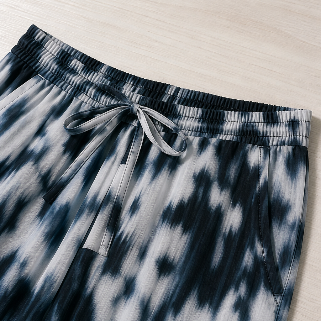 SolaraBreeze – Flowy Halter Ruffle Top & Wide-Leg Tie-Dye Pants Set - Esilora