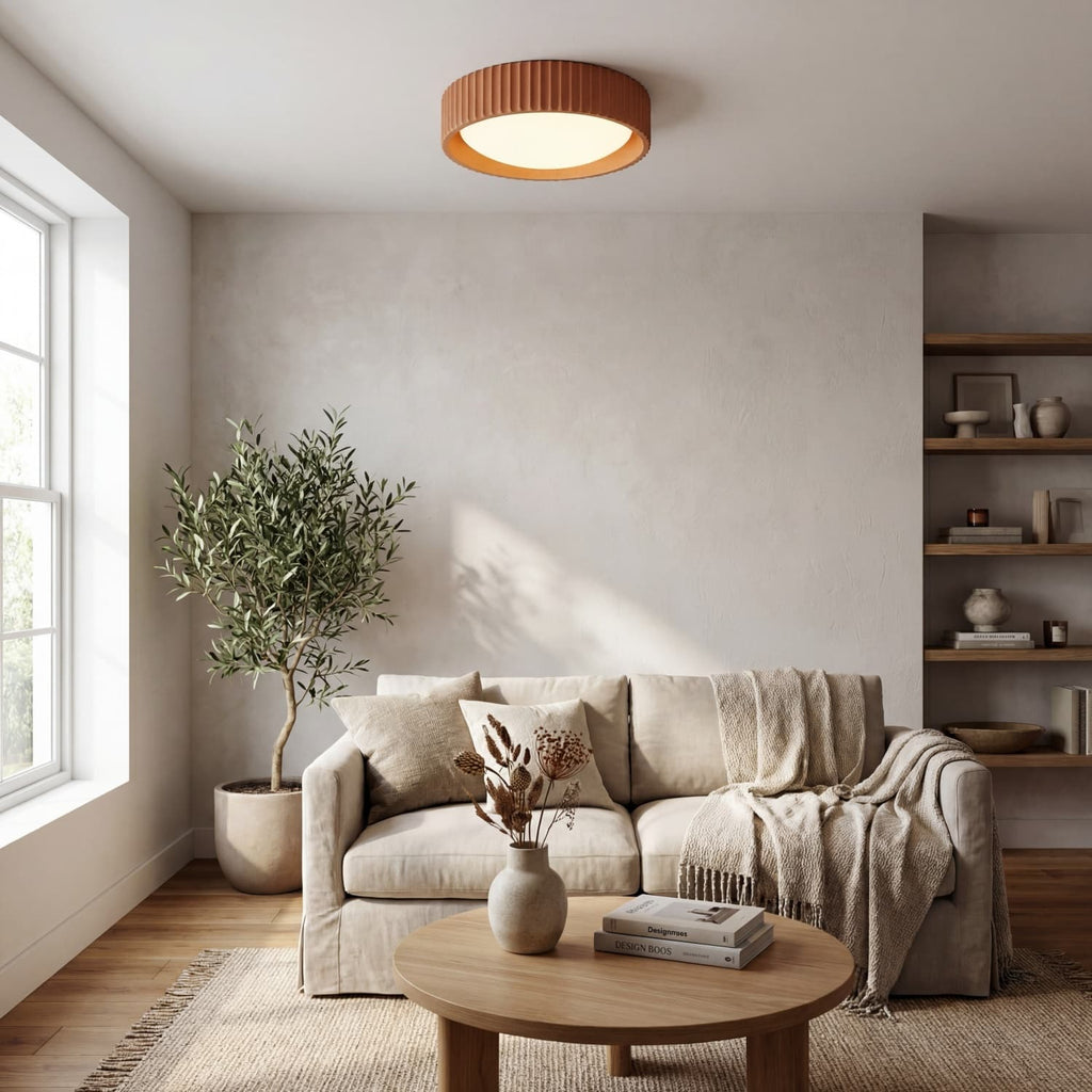 Acrion Round Ceiling Light - Modern Acrylic Light for Bedroom | Esilora