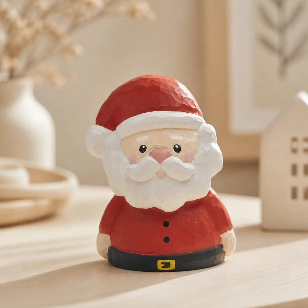 Handmade Wooden Christmas Character Ornaments for Shelf and Table Decor | Esilora