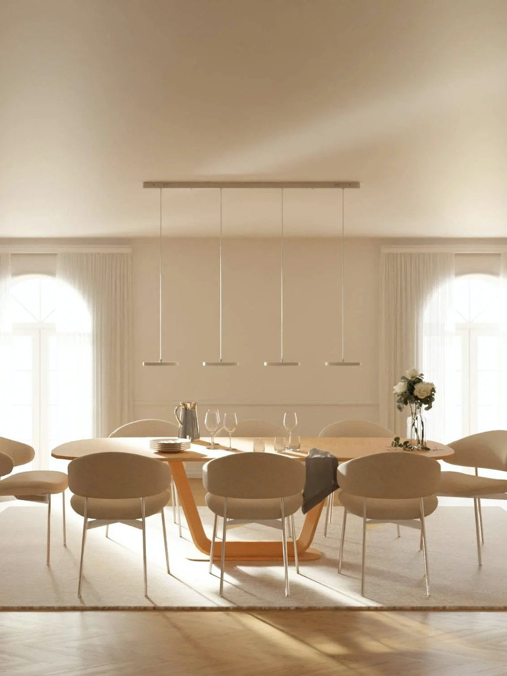 Minimalistische Mehrkopf-Pendelleuchte – Rundes Design für Küche | Esilora