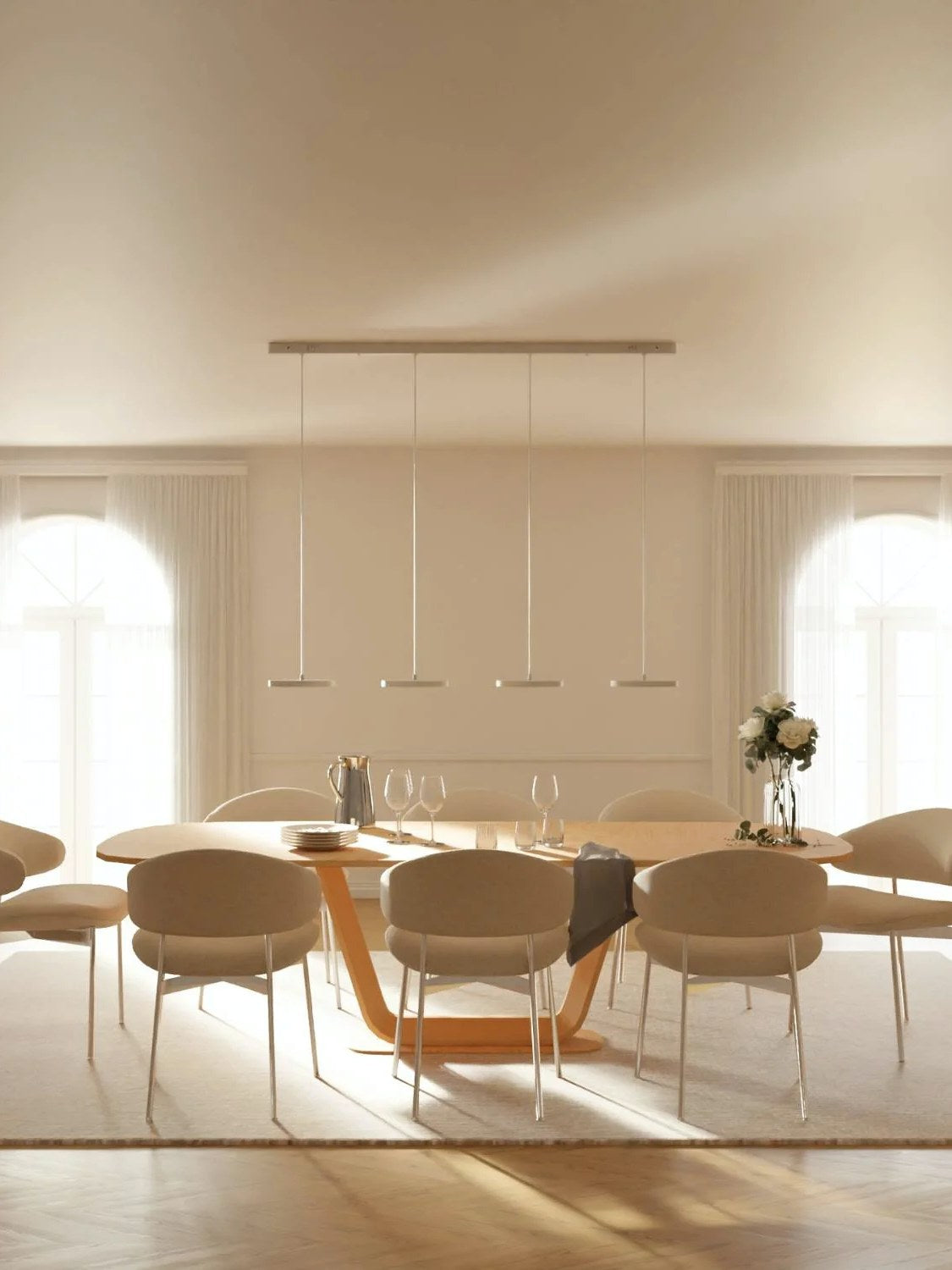 Minimalistische Mehrkopf-Pendelleuchte – Rundes Design für Küche | Esilora