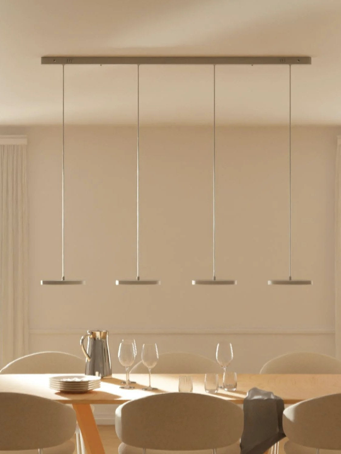 Minimalistische Mehrkopf-Pendelleuchte – Rundes Design für Küche | Esilora