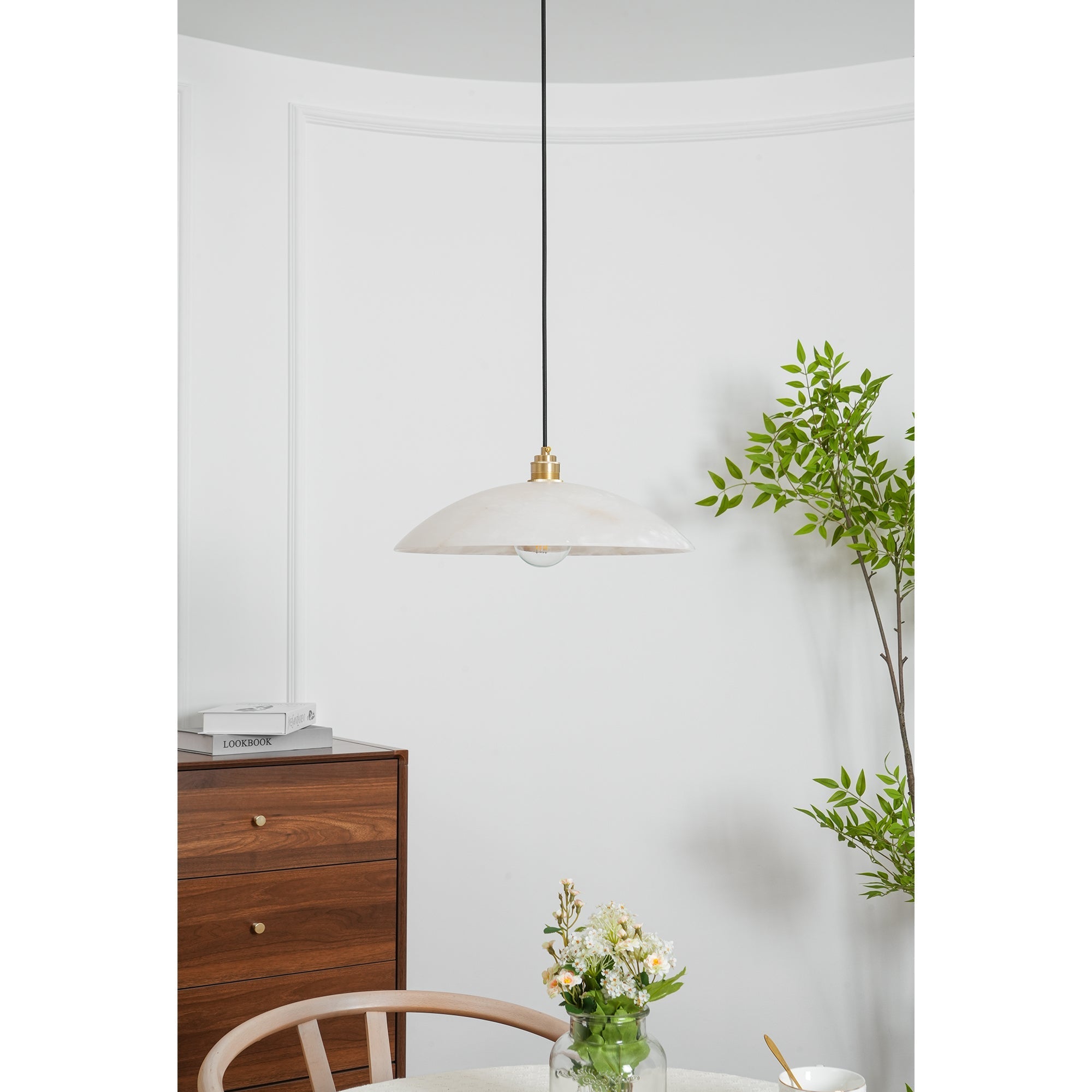 Alabaster Dome Pendant Light | Esilora