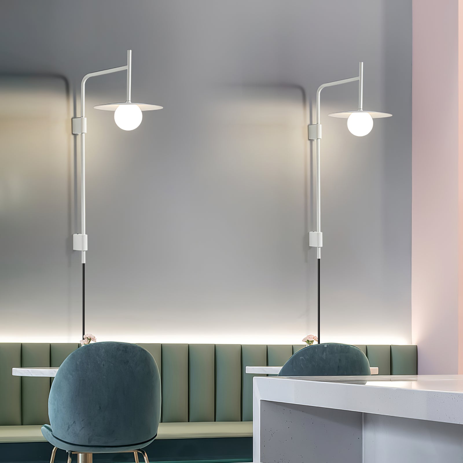 Nordic Swing Arm Wall Lamp for Living Room M22 | Esilora
