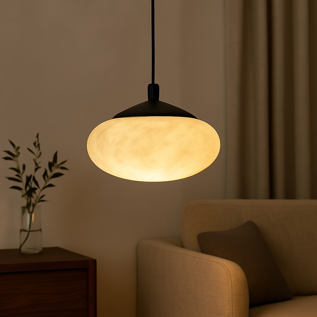 Alabaster Mini Marble Mushroom Pendant Light | Esilora