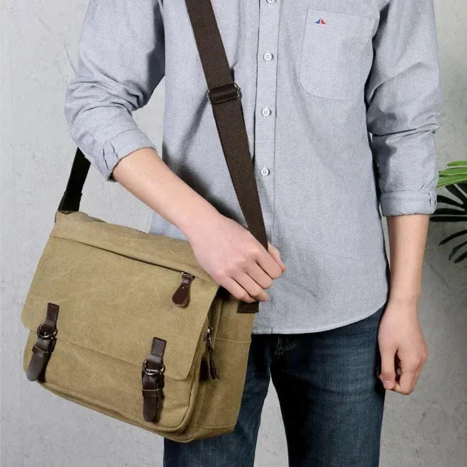 Stylish Canvas Shoulder Bag for Organized Travel - Esilora