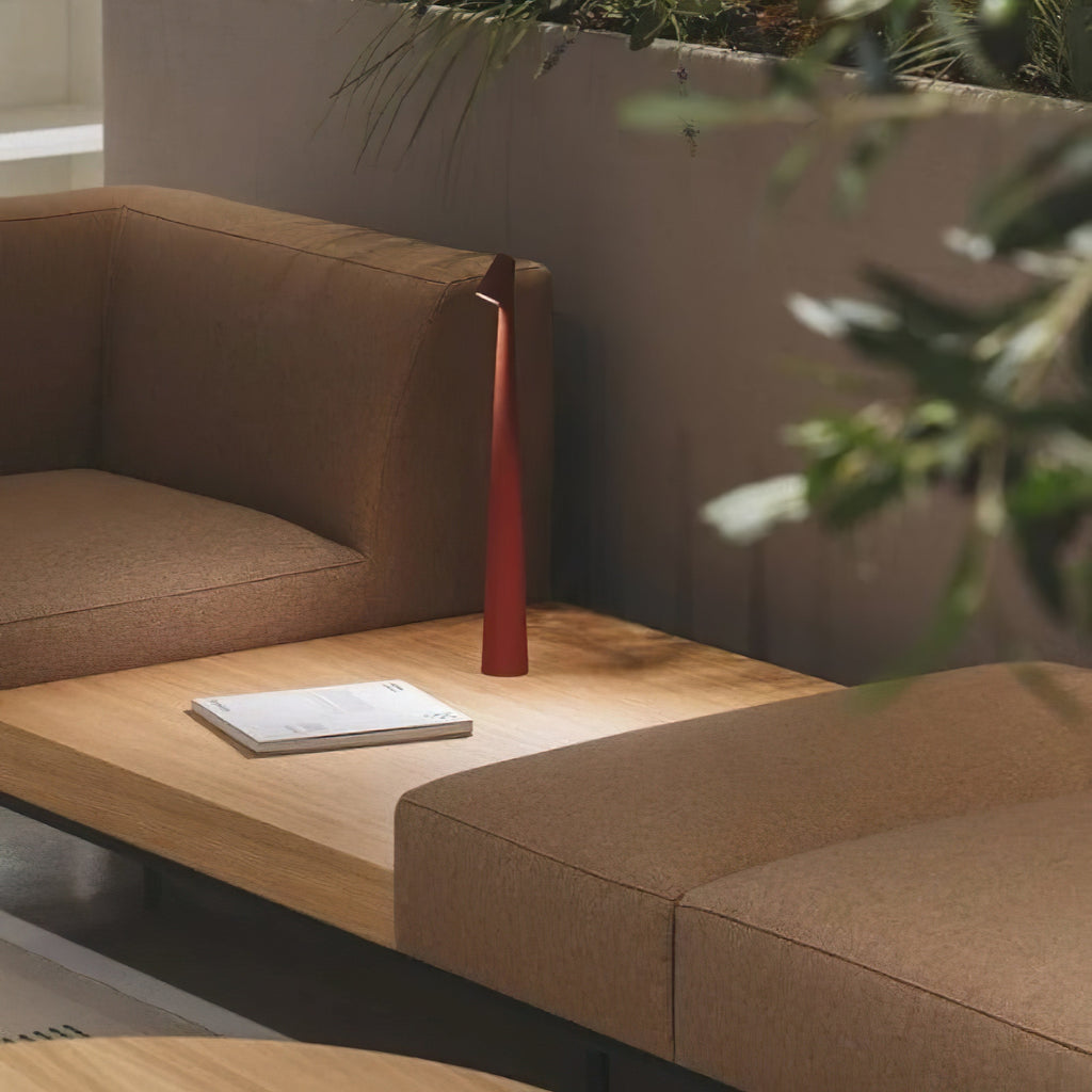 Aluminum LED Table Lamp — Battery Powered, Modern Design