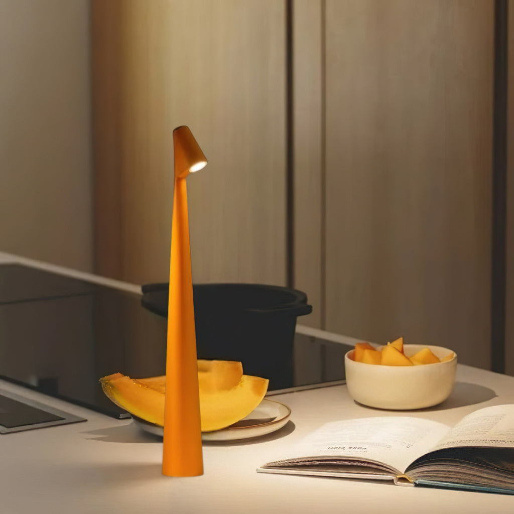 Aluminum LED Table Lamp — Battery Powered, Modern Design
