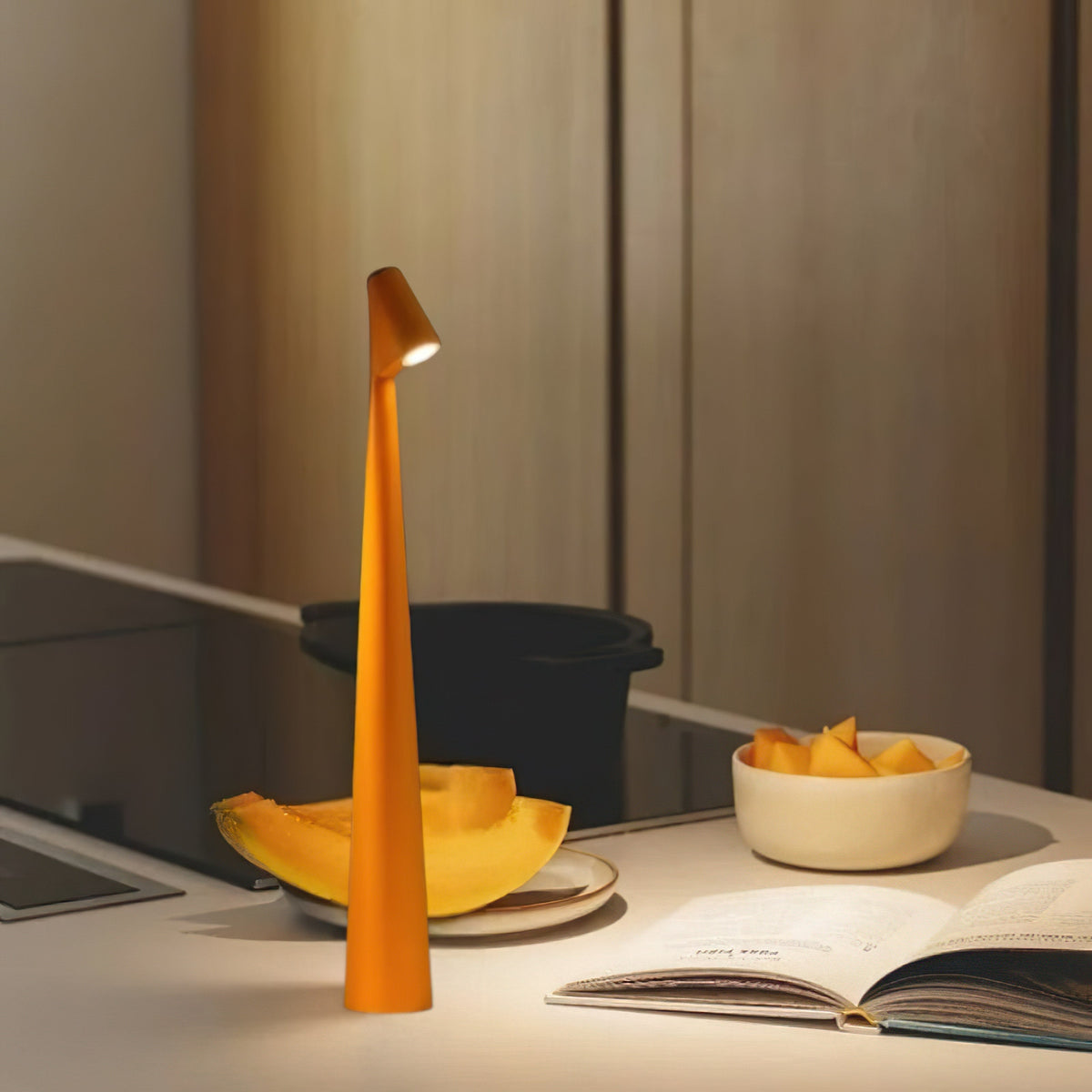 Aluminum LED Table Lamp — Battery Powered, Modern Design