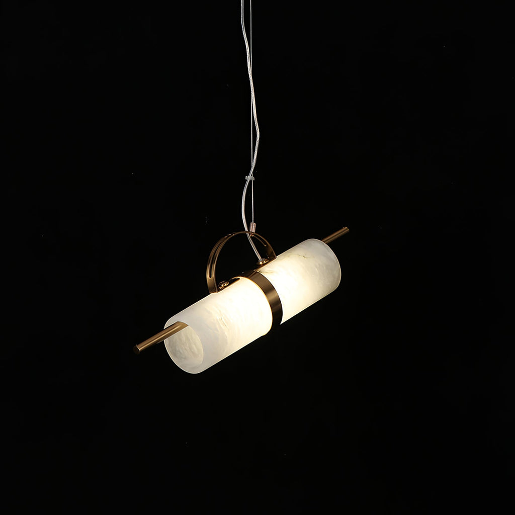 Mini Zylindrische Alabaster Pendelleuchte | Esilora