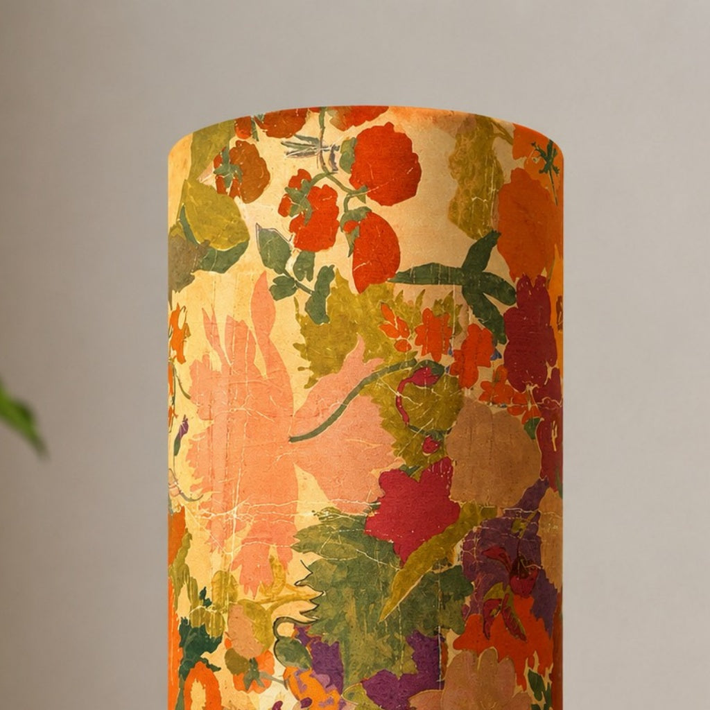 Liberty-Style Fabric Shade Ceramic Table Lamp for Bedside Ambient Lighting | Esilora