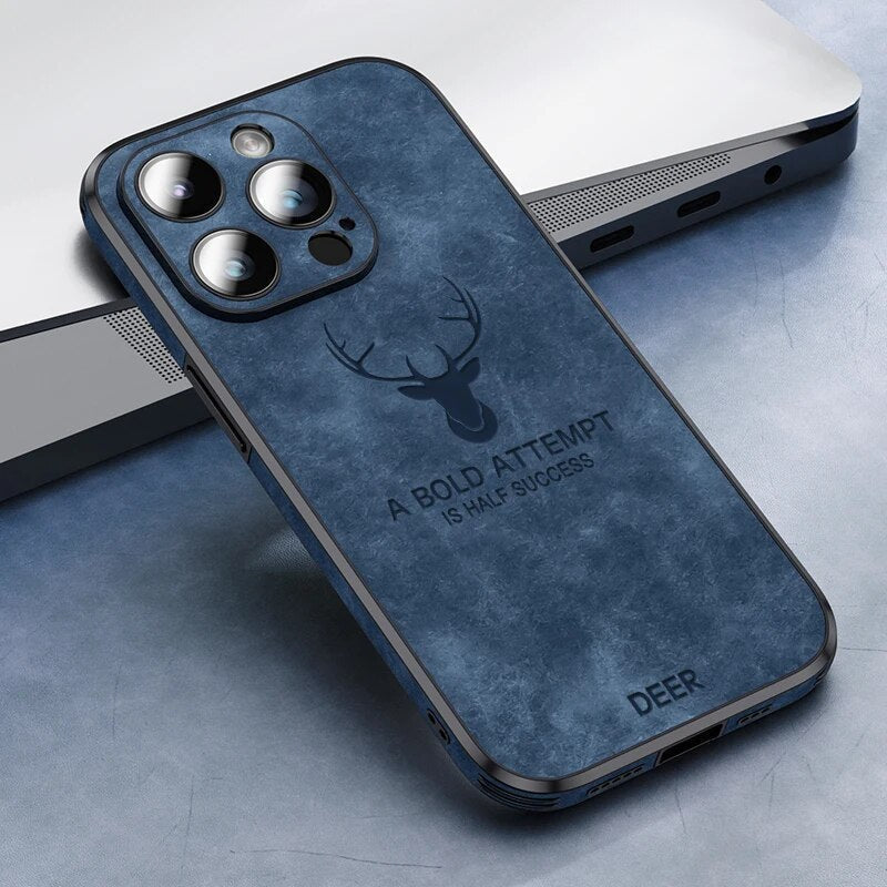 Slim Shockproof Smartphone Case in Genuine Leather – Stylish Protection - Esilora