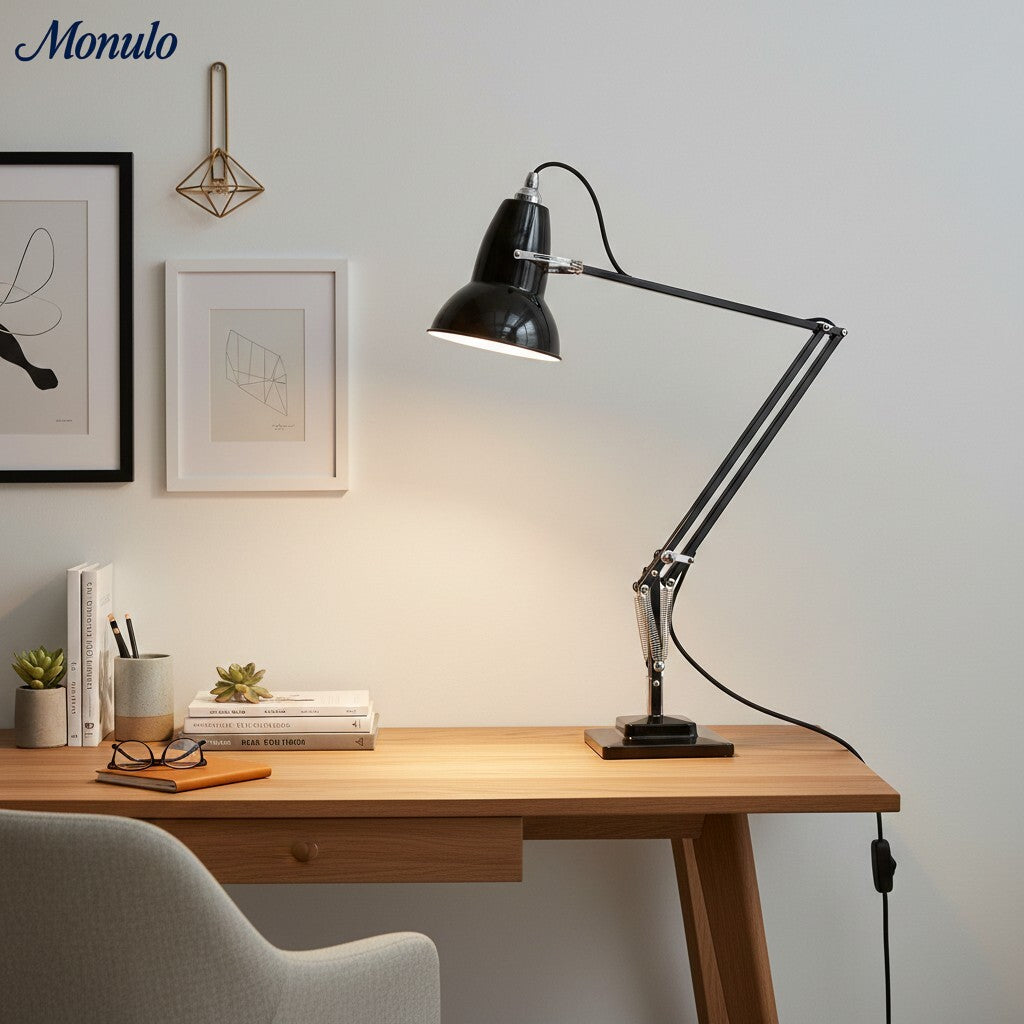 Modryx Adjustable Desk Lamp - Vintage Industrial Metal for Office and Bedroom | Esilora