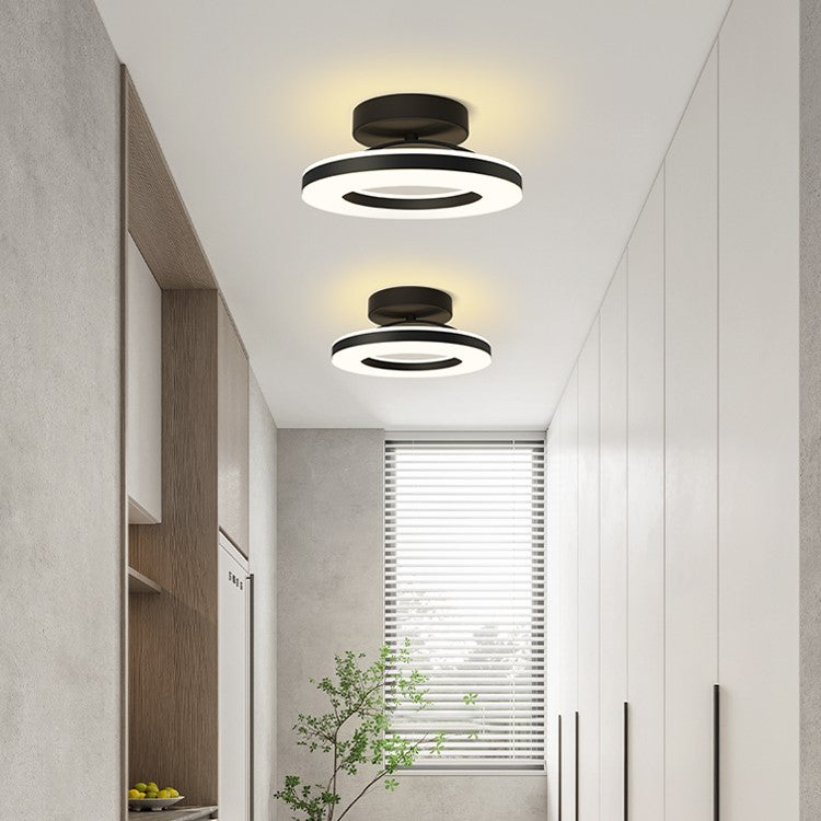 Aurion Ceiling Light — Gold Iron Flush-Mount, Energy-Efficient LED