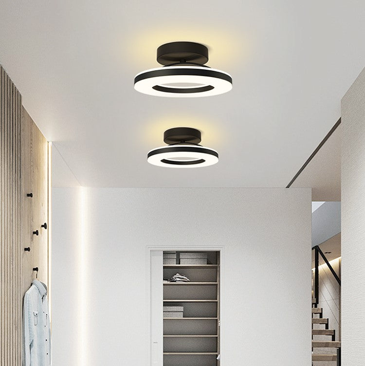 Aurion Ceiling Light — Gold Iron Flush-Mount, Energy-Efficient LED