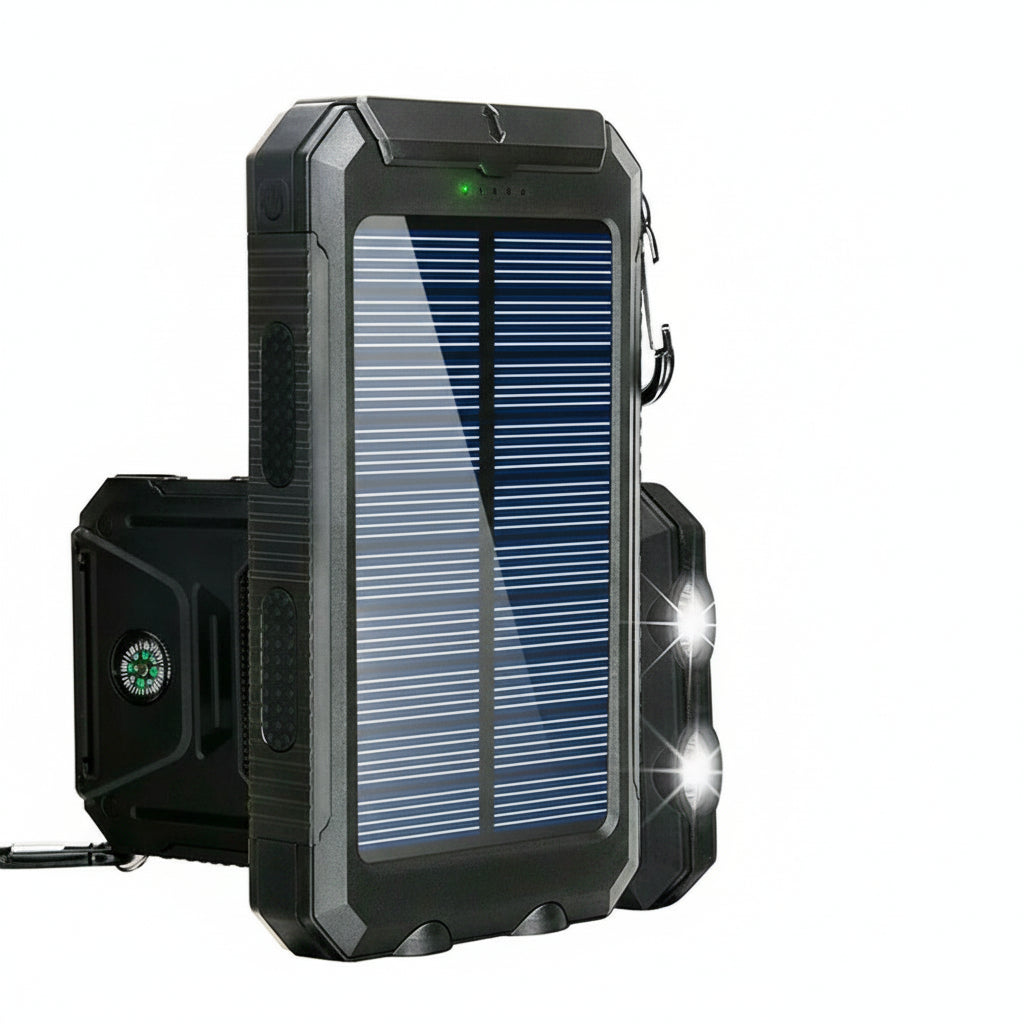 Caricabatterie solare portatile con doppia uscita USB – Power bank resistente all’acqua - Esilora