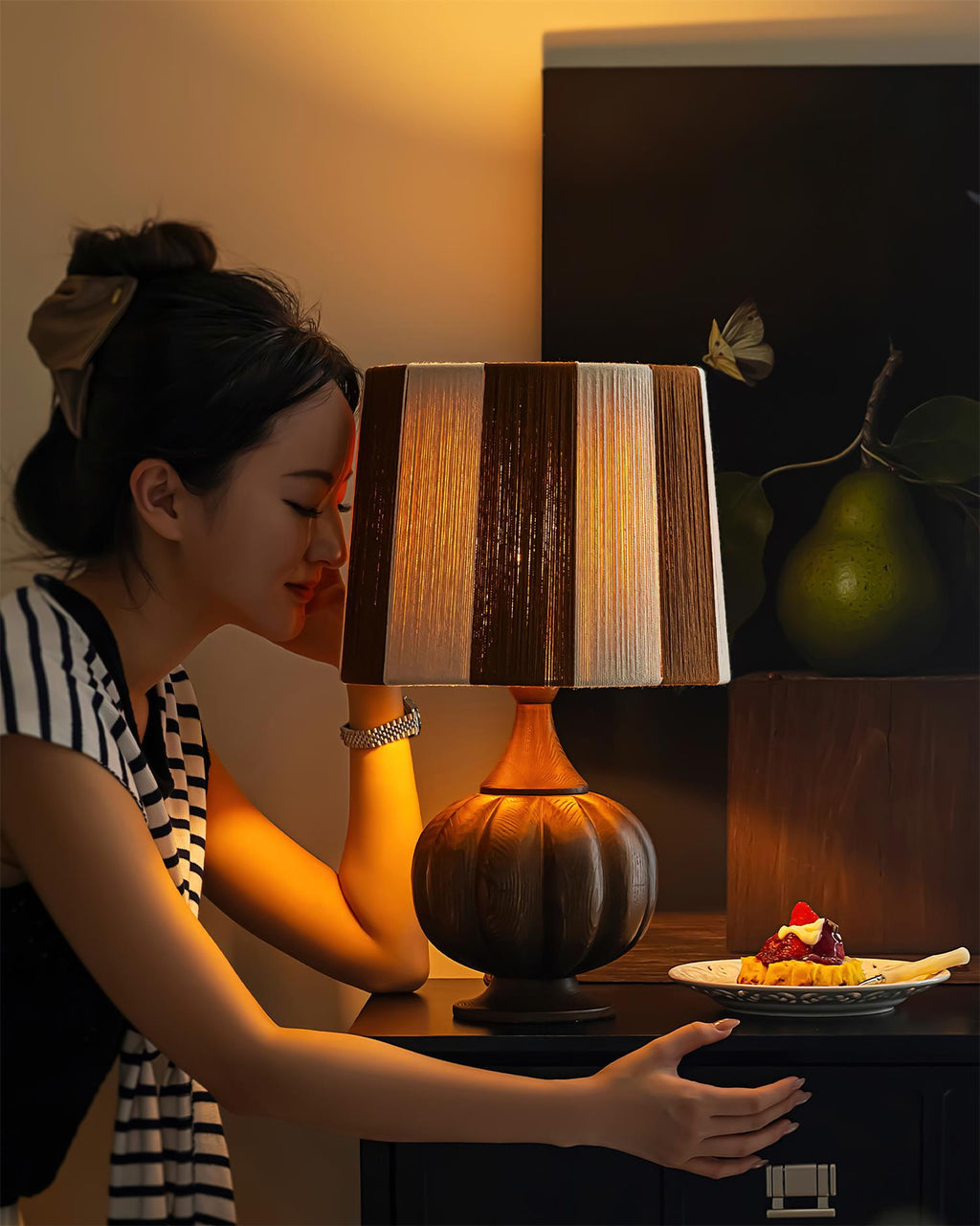 Harmony Stripe-bordlampe | Esilora