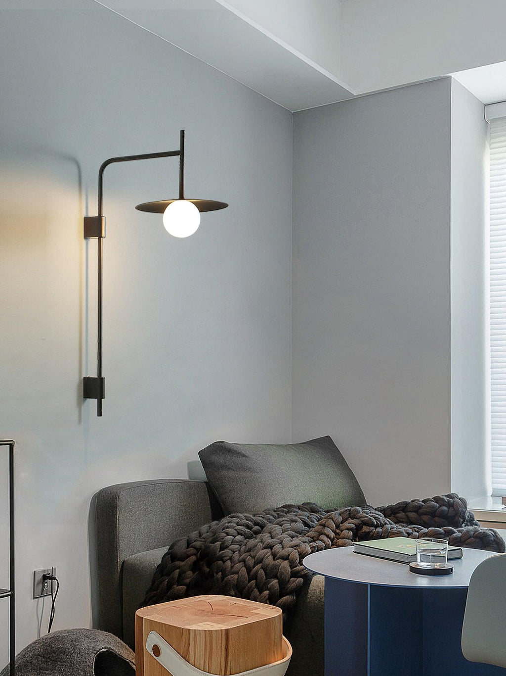 Nordic Swing Arm Wall Lamp for Living Room M22 | Esilora