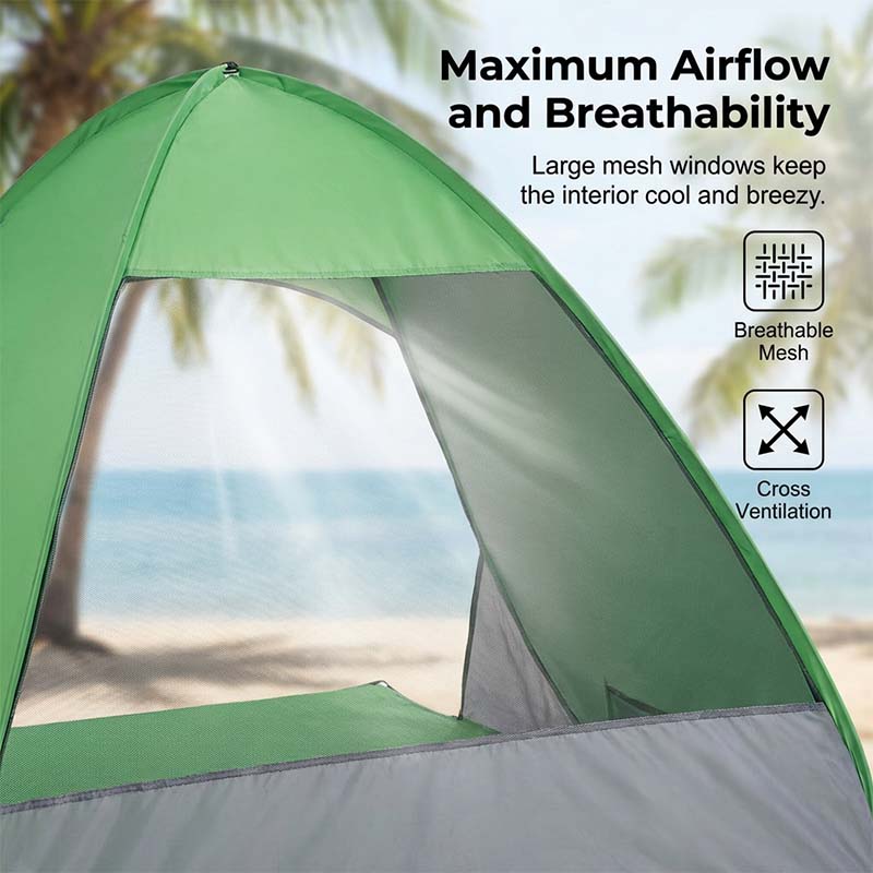Tenda de praia pop-up com proteção UV de 98% - Abrigo para proteção solar - Esilora