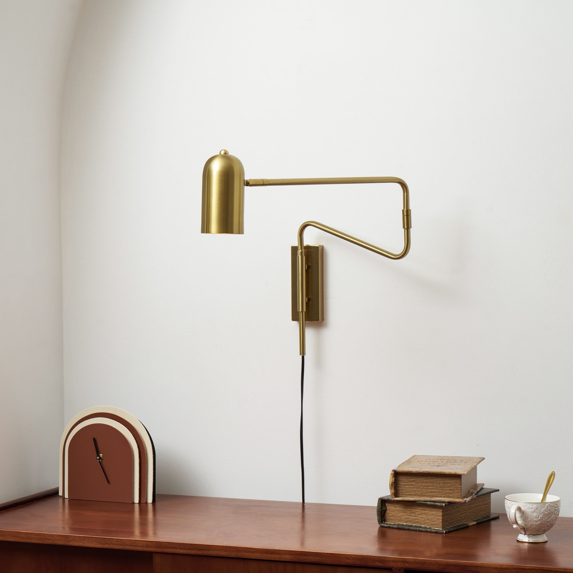 Adjustable Arm Plug In Wall Lamp | Esilora