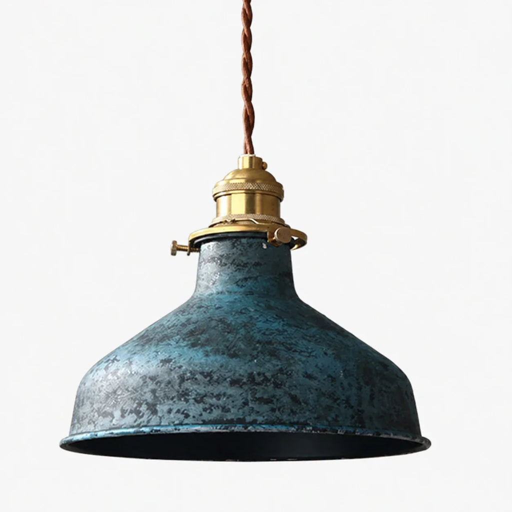Vintage Industrielle Pendelleuchte aus distressed Metall | Esilora