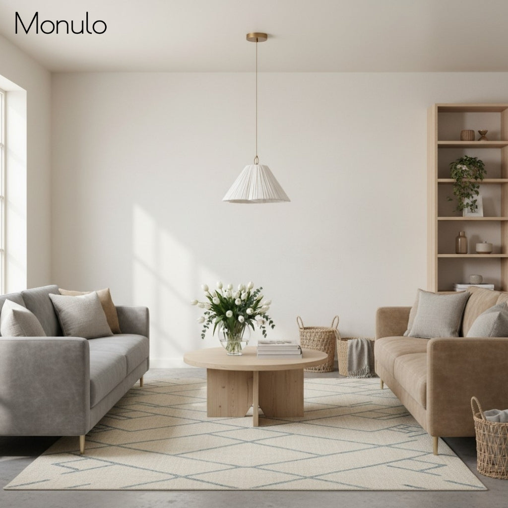 Luminella Textured Scalloped Shade Pendant – Designer Ceiling Light for Contemporary Interiors | Esilora