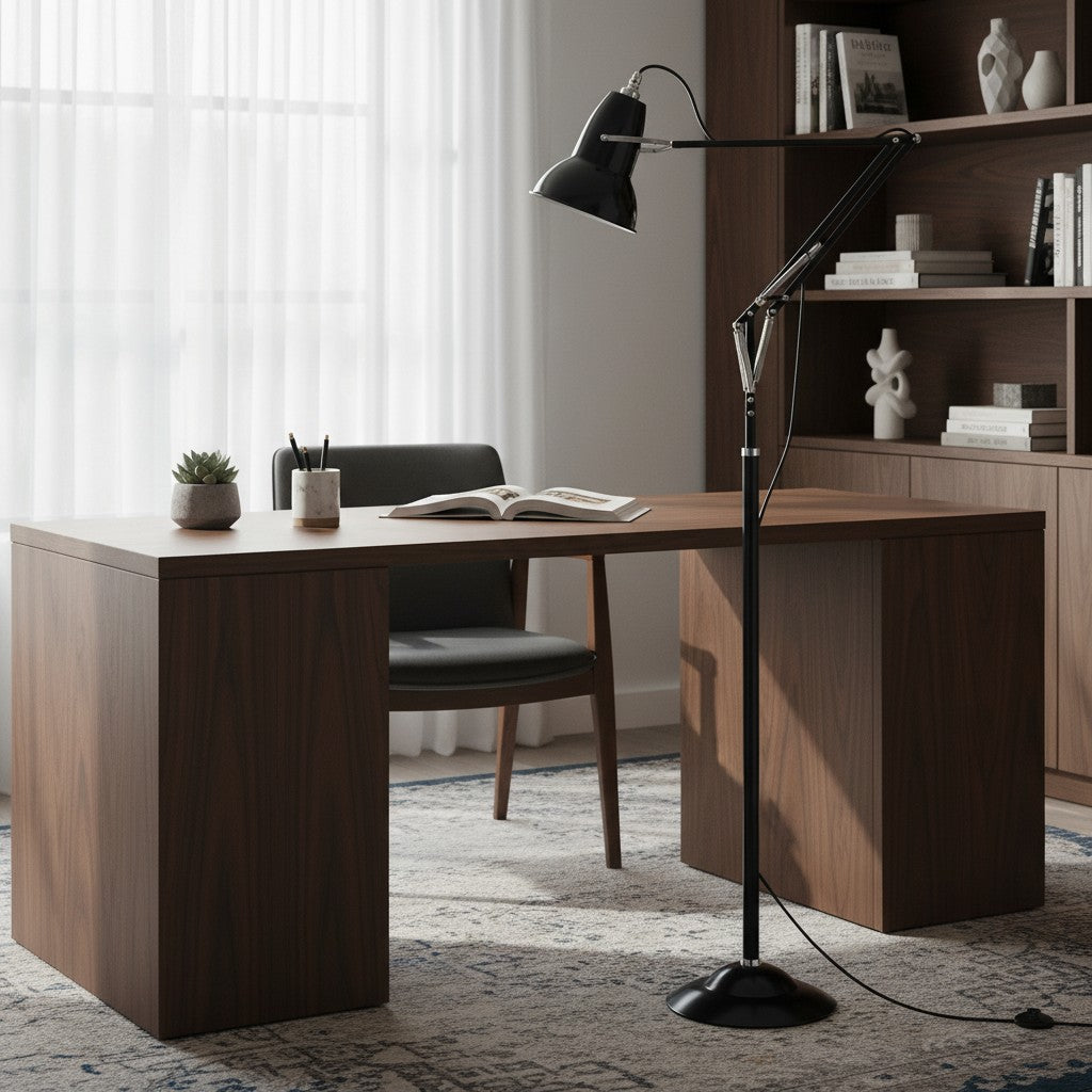 Modryx Modern Functional Design ‑ Industrial Adjustable Floor Standing Lamp for Home Interiors | Esilora