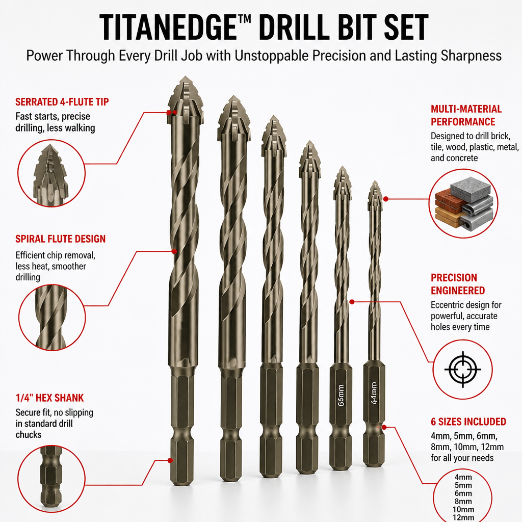 TitanEdge — Bewältigen Sie jede Bohrarbeit mit unaufhaltsamer Präzision und lang anhaltender Schärfe – Esilora