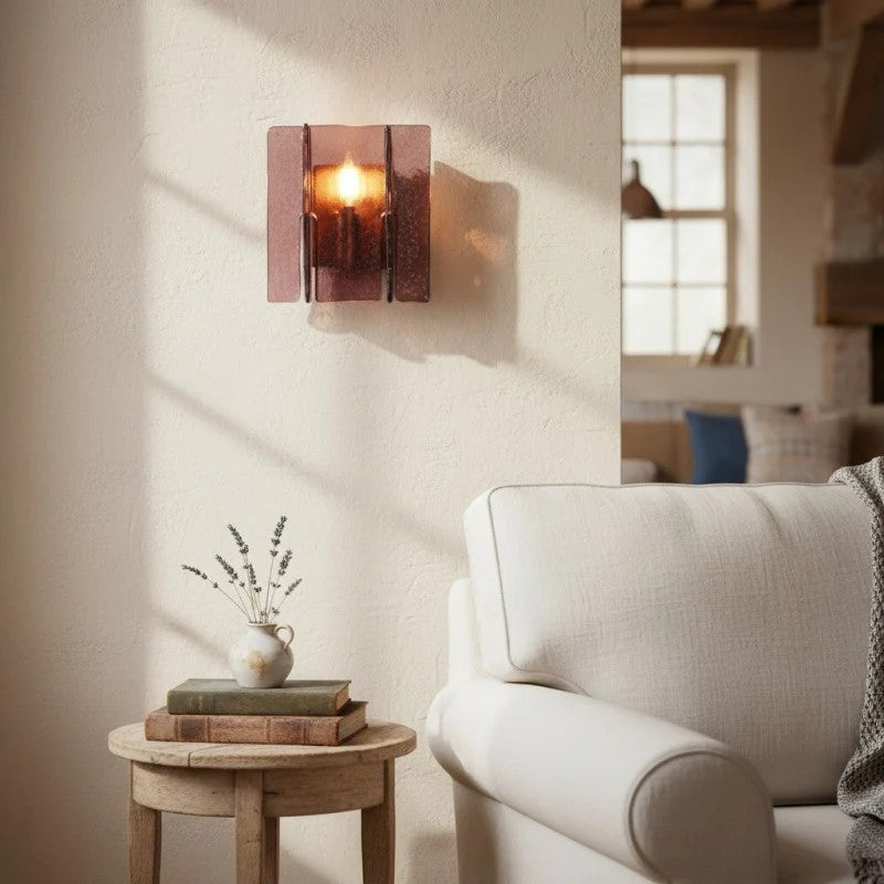 Verdura Architectural Wall Mounted Lamp with Glass Panel Design | Esilora
