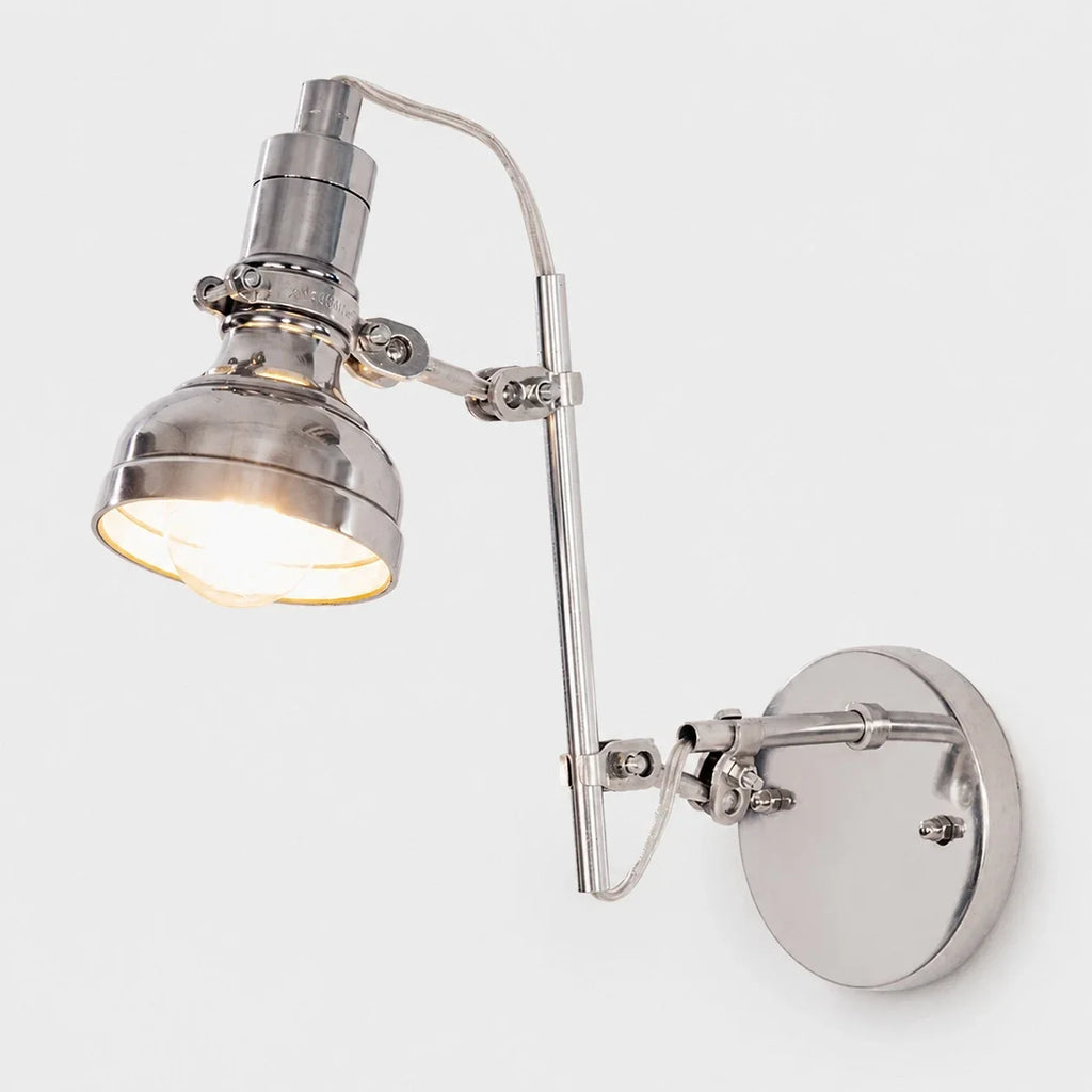 Adjustable Vintage Aluminum Wall Sconce | Esilora