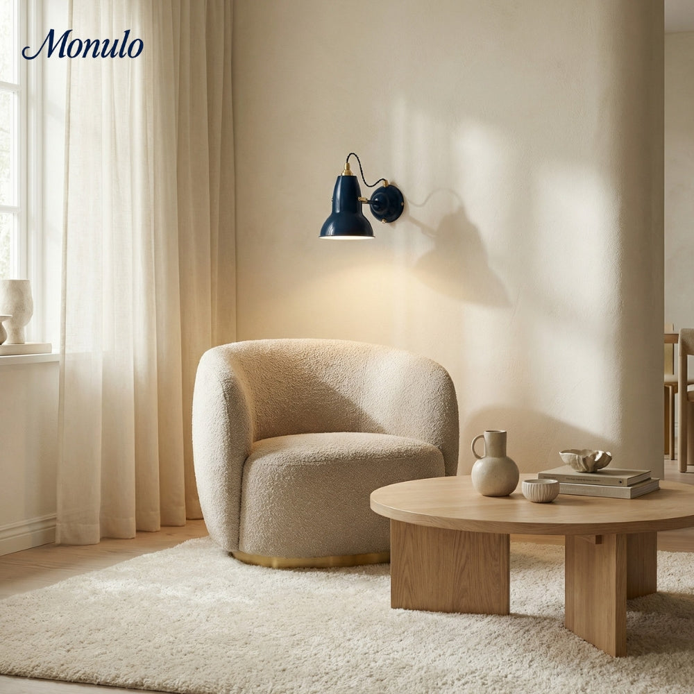 Modryx Retro Metal Wall Sconce - Adjustable Arm for Bedside Reading and Accent Lighting | Esilora