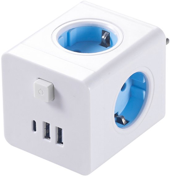 Power Cube Extension with 4 Outlets and USB Charging Ports - Esilora