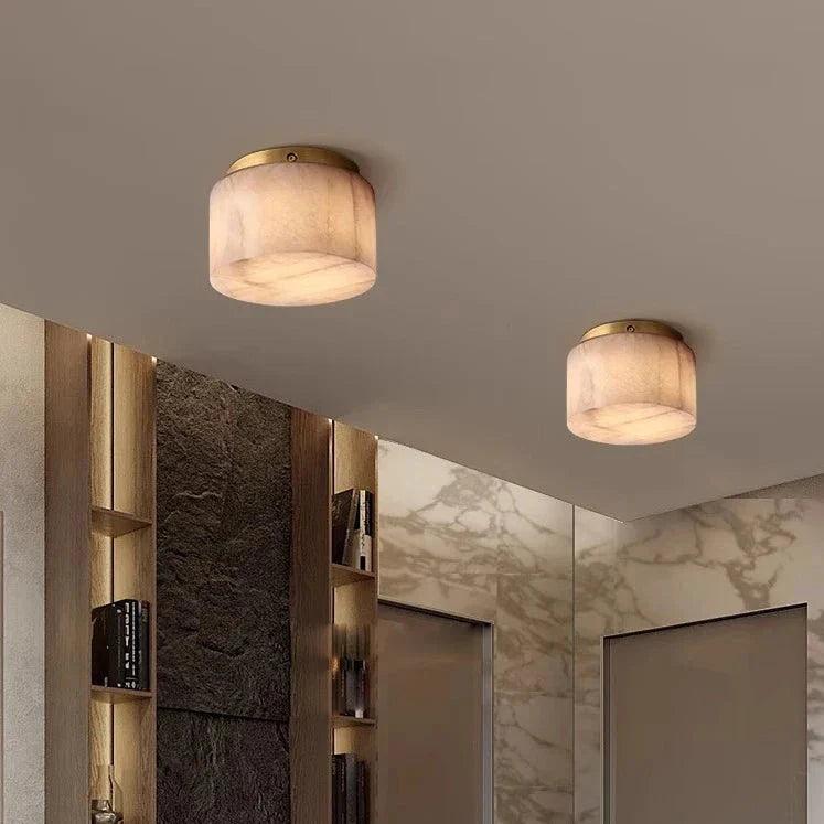 Rivage Alabaster Minimalist Ceiling Light | Esilora