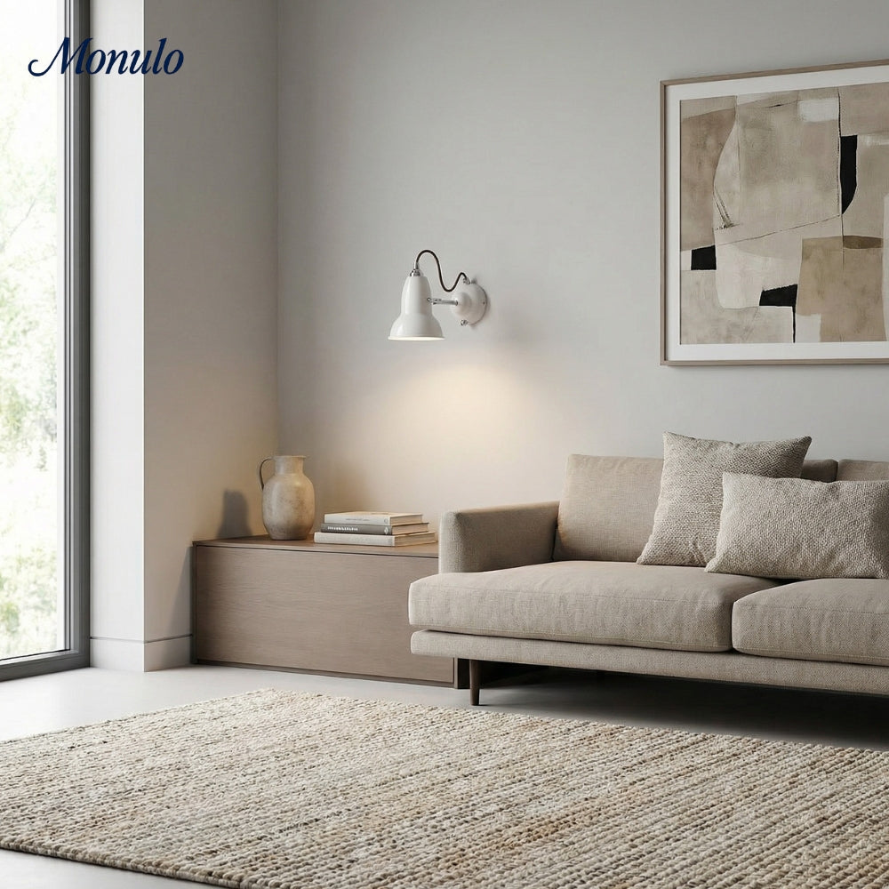 Modryx Retro Metal Wall Sconce - Adjustable Arm for Bedside Reading and Accent Lighting | Esilora