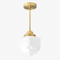 Geotower Glass Skyscraper Shade Art Deco Pendant Light – Vintage Ceiling Lamp for Dining Rooms, Kitchens and Offices | Esilora