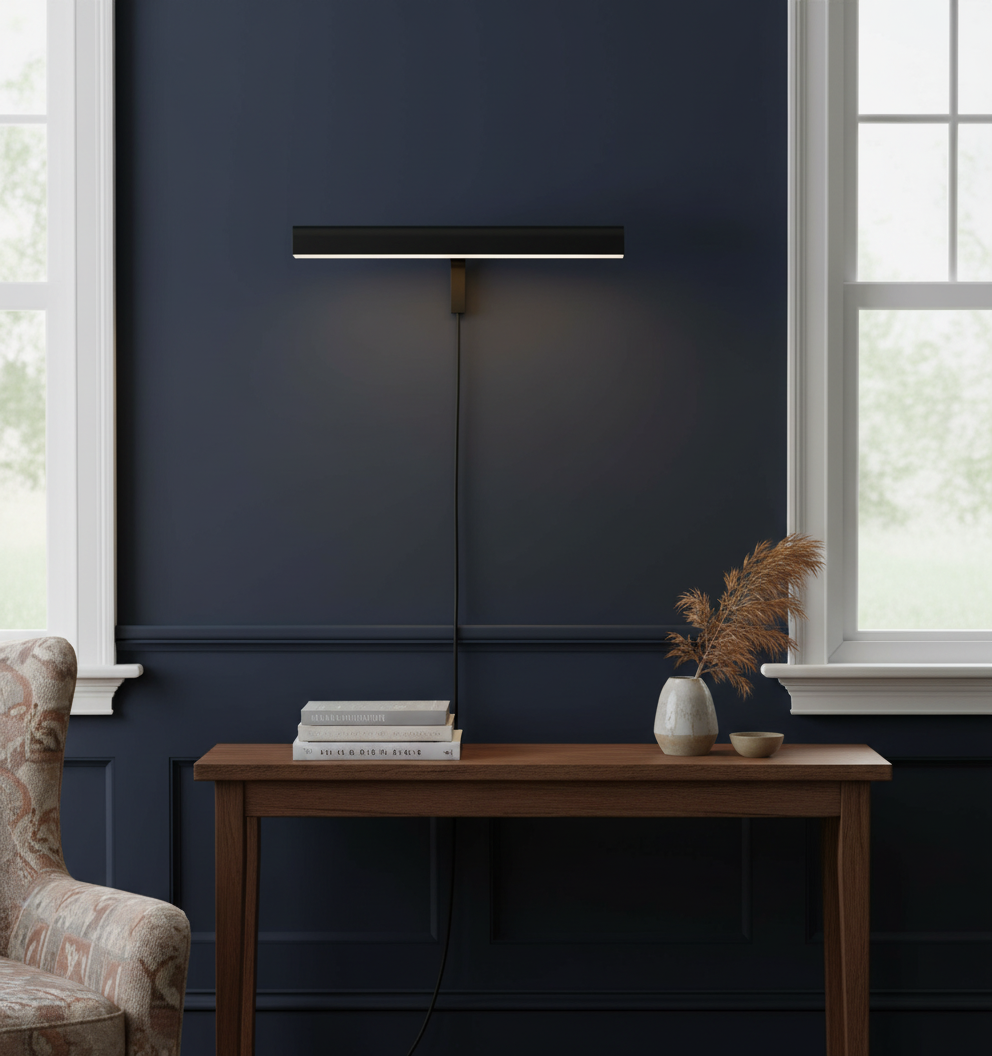 Lampada da galleria Libris in metallo - Design essenziale per esporre opere d’arte in casa | Esilora