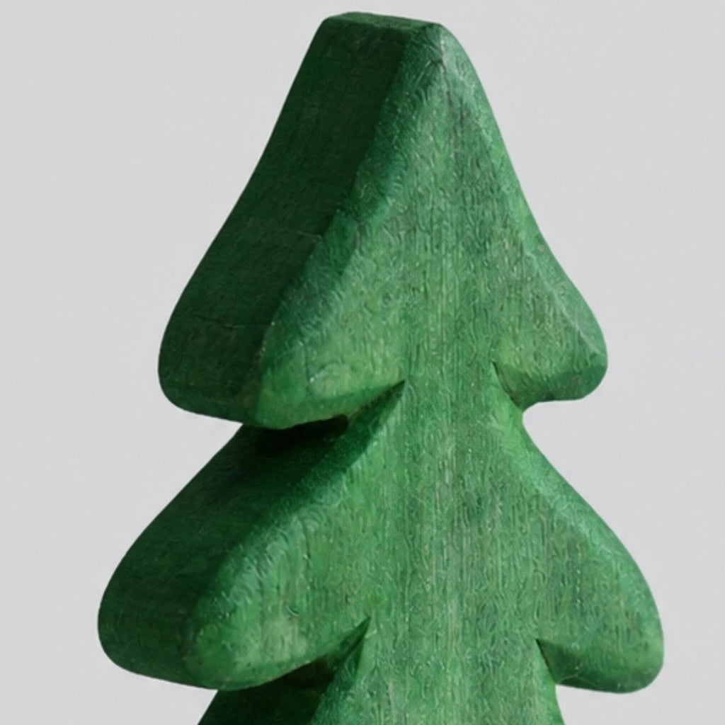 Ornement de table en bois représentant un pin vert fait main | Esilora