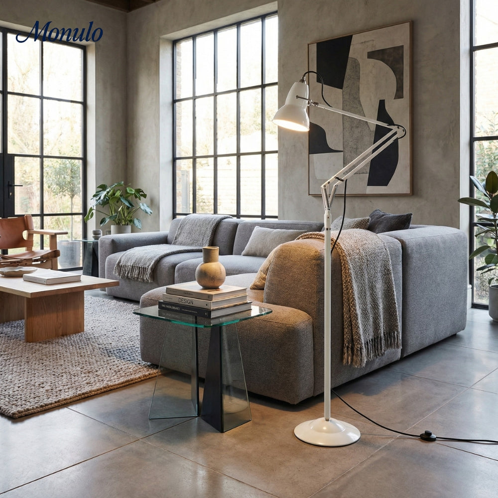 Modryx Modern Functional Design ‑ Industrial Adjustable Floor Standing Lamp for Home Interiors | Esilora