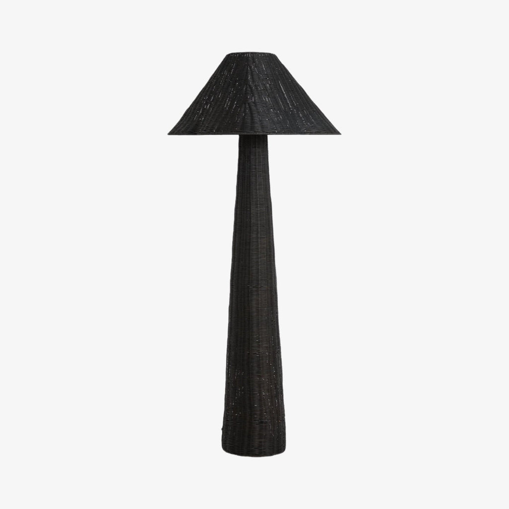 Wickara Geflochtene Stehlampe – Skulpturales Rattan-Design im natürlichen Rattan-Stil, geeignet für Wohnzimmer & Schlafzimmer | Esilora