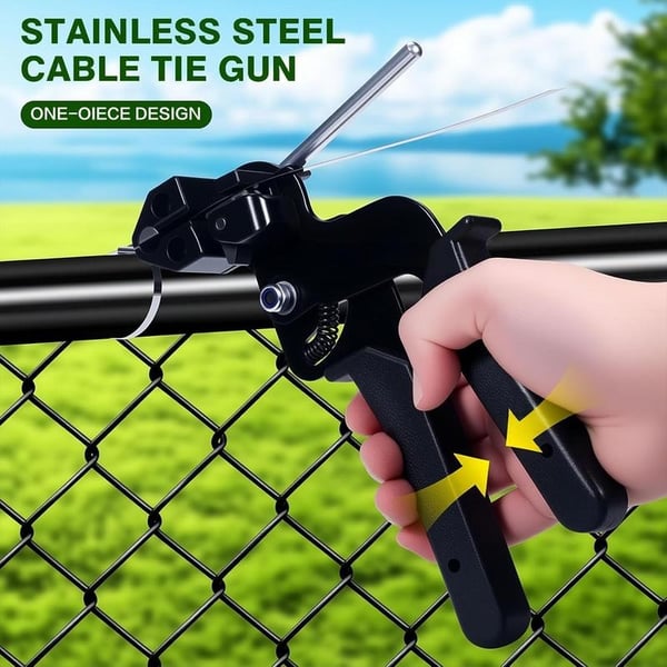 Stainless Steel Cable Tie Gun with Metal Fasteners - Esilora