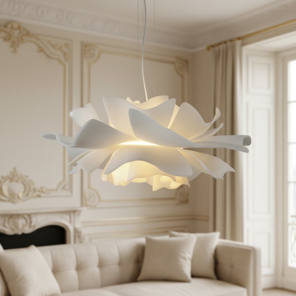 Flora Nordic Floral Sculptural Pendant Lamp - Artistic Decorative Lamp for Living Room | Esilora