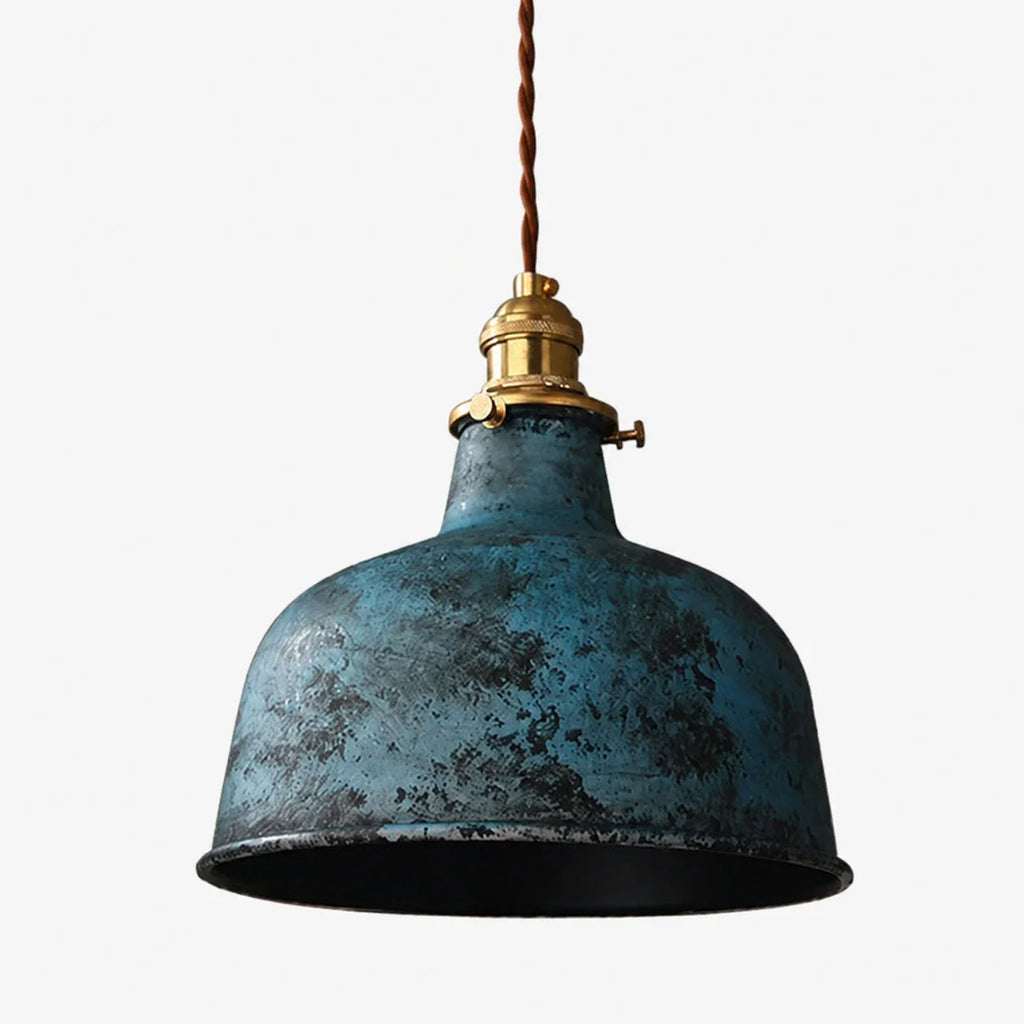 Vintage Industrielle Pendelleuchte aus distressed Metall | Esilora