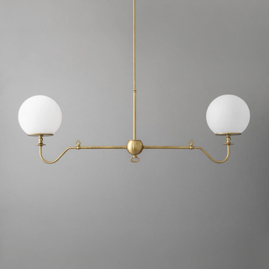 Lampadario Glorica in vetro con bracci curvi e globi – Lampada moderna per camera da letto | Esilora