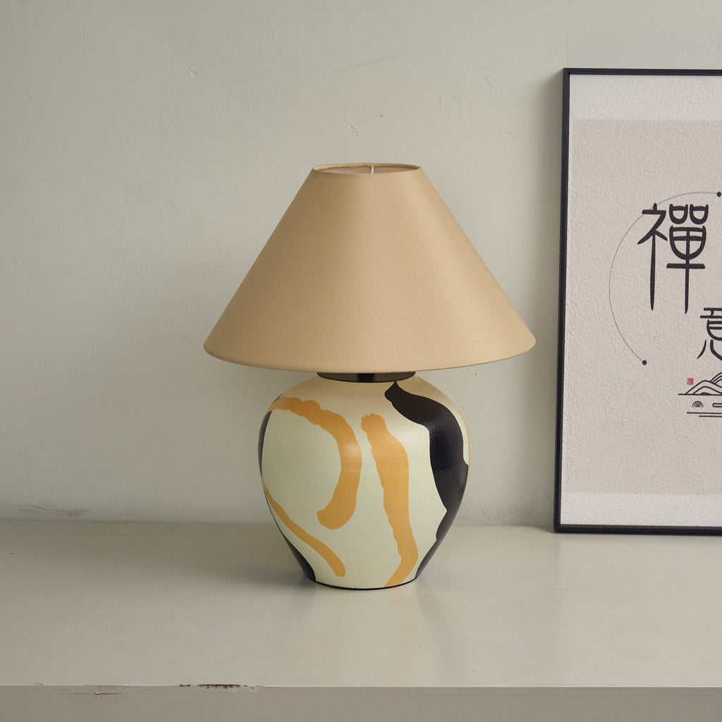 Abstract Pattern Ceramic Table Lamp | Esilora