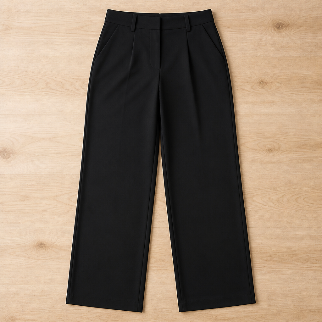 SilhouetteRx – Tailored High-Waist Wide-Leg Trousers with Front Pleat - Esilora